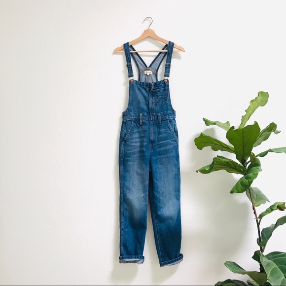 madewell straight leg zip overalls